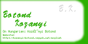 botond kozanyi business card